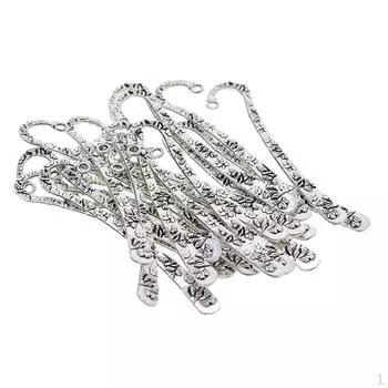 20 шт. винтажная серебряная металлическая подвеска-закладка для изготовления ювелирных изделий из бисера