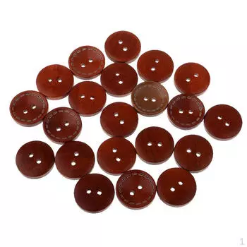 20 шт. винтажные деревянные пуговицы с 2 отверстиями для пришивания украшения одежды 20 мм