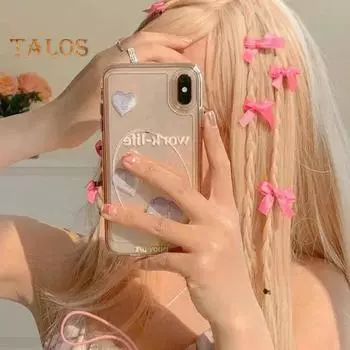 20 шт., заколка для волос с бантом для девочек и сильными внутренними зубцами, лента с бантом, декор, заколка для волос, аксессуар для волос светло-синий