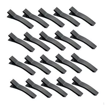 20 шт. заколки для волос из кожи аллигатора с бантом черного цвета для парикмахерских изделий 3.5cm