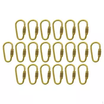 20 шт. запирающийся карабин, брелок, пряжка, ювелирные застежки, крючки, стальные винтовые карабины