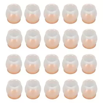 20 шт. Защитные чехлы для ножек стульев, противоскользящие, снижающие уровень шума, износостойкие, утолщенные чехлы для ножек стульев Round Large Size