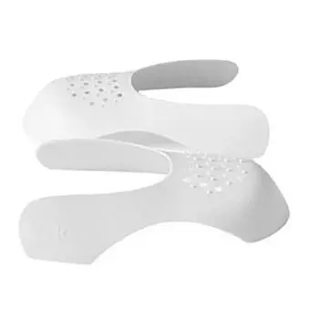 20 шт. Защитные накладки на обувь, эластичные, гибкие, моющиеся, из АБС-пластика, для защиты от складок белый