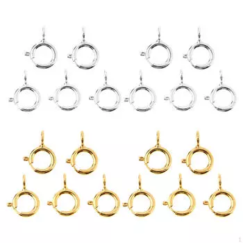 20 шт., застежки для пружинных колец с открытым отверстием для изготовления ожерелья, браслета своими руками