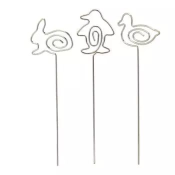 20 шт. зажимы для карточек для стола, серебряные, длиной 10 см, симпатичный внешний вид, материал железа, настольная картинка Cli Rabbits