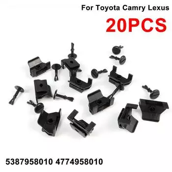 20 шт., зажимы для накладки на переднее крыло бампера для Toyota 4Runner Highlander Sienna Solara Lexus GS IS LS 2000-47749-58010