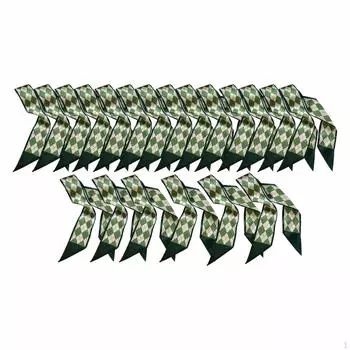 20 шт. женский платок на голову женские ленты для волос держатель для хвоста лето для длинных толстых темно-зеленого