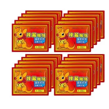 20 шт. зима 60 ° C Теплый и нагревательный пластырь One Size красный