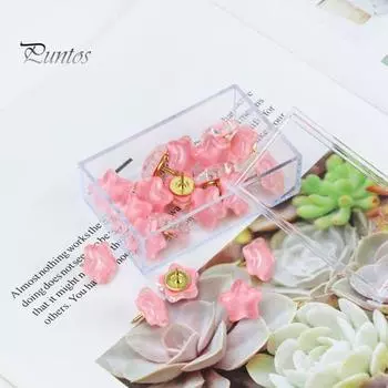 20 шт. Звездные блестящие кнопки-кнопки с коробкой для хранения, блестящие кнопки для доски объявлений, пробковой доски, фотостены для офиса или дома фиолетовый