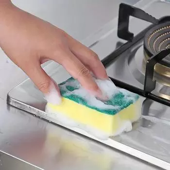 20 штук губки для мытья посуды Кухонные принадлежности, Без коврика для мытья, Двусторонняя чистящая губка, Бытовые чистящие средства