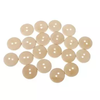 20 штук натуральных круглых деревянных пуговиц с 2 отверстиями для пришивания одежды 20 мм
