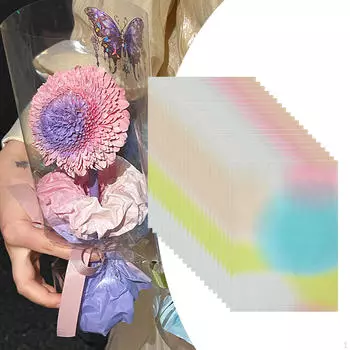 20 штук оберточная бумага для букетов, многоцветная подарочная упаковка для Style A