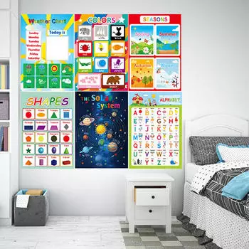 20 штук образовательных плакатов, обучающая таблица, дошкольное обучение, образовательные