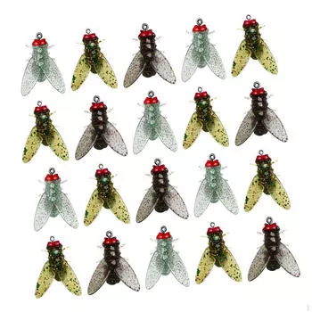 20 штук рыболовных приманок для ловли окуня, пресноводная соленая вода, троллинговая оснастка для ловли форели на лодке 8mm