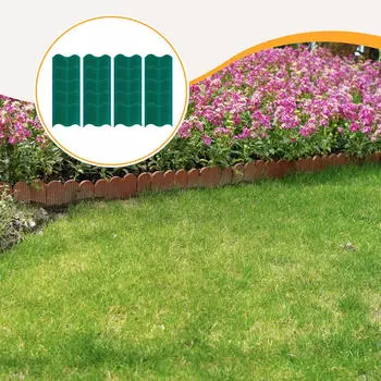 20 штук Сделай сам Ландшафтный дизайн Садовый бордюр Подъездная дорожка Газон Защитный забор для растений Клумба зелёный