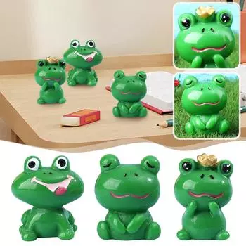20 штук упаковки, смоляные лягушки, фигурки лягушек, подходящие для миниатюрных кукольных домиков, аксессуары для украшения садового аквариума, горшок, украшения для вечеринок, игрушки One Size