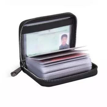 20 слотов для карт, держатели для карт, искусственная кожа, бизнес-банк, кредитный автобус, держатель для удостоверений личности, чехол для монет, мужские и женские кошельки, сумка-органайзер чёрный
