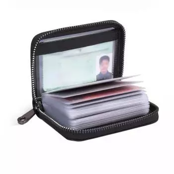 20 слотов для карт держатели для карт бизнес банк кредит автобус держатель удостоверения личности чехол для монет мужской женский кошелек сумка органайзер чёрный