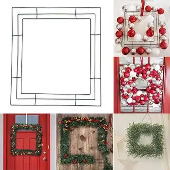 20 см/25 см/30 см рамка для венка, украшение из кованого железа, украшение из металлической проволоки, рамки для венков, цветочные гирлянды своими руками 20*20cm