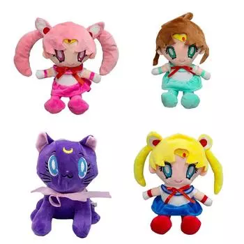 20 см/25 см кавайная плюшевая игрушка Сейлор Мун Лунная кошка Лунный заяц милая девочка сердечко заполнено аниме кукла подарок украшение для дома спальни 20cm