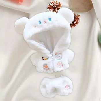 20 см / 7,8 дюйма плюшевая кукольная одежда, комплект из пальто и брюк на молнии, ручная работа, нарядная одежда Bear