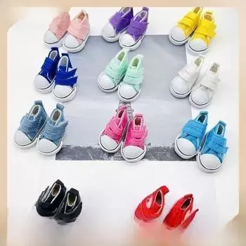 20 см BJD кукольные туфли из парусины с липучками, размер 5 см Мини для кукол SD жёлтый