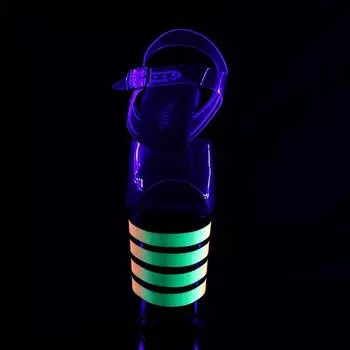 20 см Hentian High Fluorescence неоновые полосы декоративные водонепроницаемые стол сандалии на высоком каблуке 34 чёрный