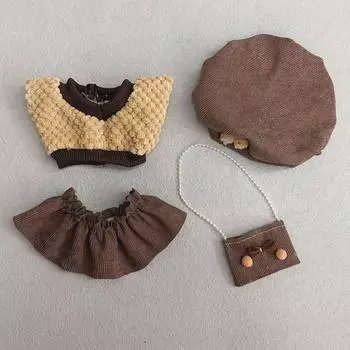 20 см хлопковая кукла милые платья принцессы плюшевые куклы одежда платья юбка украшения юбка с мультяшной повязкой на голову аксессуары