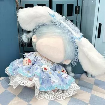 20 см хлопковая кукла, милые платья принцессы, комбинезон, футболка, плюшевая кукла, одежда, юбка с повязкой на голову, комплект платьев, аксессуары для кукол A1