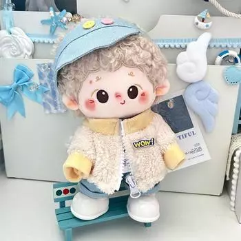 20 см хлопковая кукла, нарядная игрушка, мужская и женская плюшевые штаны на бретельках, комплект детской одежды, сменный наряд для плюшевой куклы 7