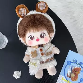 20 см хлопковая кукольная одежда комплект плюшевая игрушка кукла повседневная одежда юбка мужской женский детский наряд мультяшный наряд 8