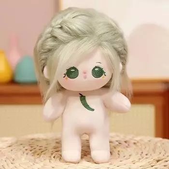 20 см хлопковая плюшевая кукла-девочка может менять одежду, юбки и куклы, чтобы дарить подарки девушкам и парам 20cm (no skeleton)
