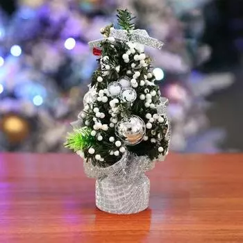 20 СМ Имитация Мини Рождественской Елки Золотой Цветок Маленький Шар Декор Красочная Рождественская Елка Украшение Домашней Вечеринки Подарок