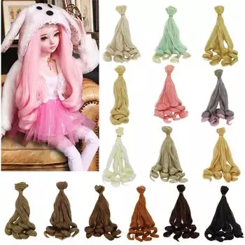 20 см кукла DIY парик прямые вьющиеся кривые волосы для SD для кукол BJD для кукол Blythe аксессуары для ремонта 1/3 1/4 1/6 кукол