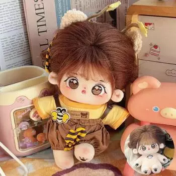 20 см кукла-идол плюшевые хлопковые куклы-звезды с одеждой кавайные мягкие детские плюшевые куклы игрушки коллекция фанатов дети подарки для девочек 20cm