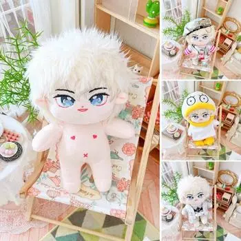 20 см куклы одеваются PP хлопок наполнитель милые большие глаза голая кукла мягкая игрушка идол плюш