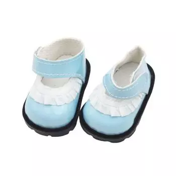 20 см Кукольная обувь Кружевная Клейкая обувь Мини Мини обувь Хлопковая кукла синий