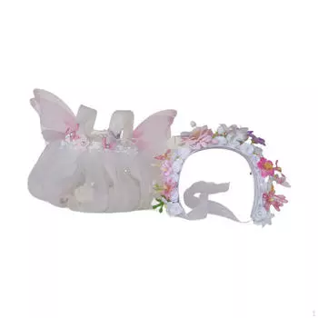 20 см Кукольная одежда Милый костюм Модный удобный наряд Одежда и волосы purple with Headband