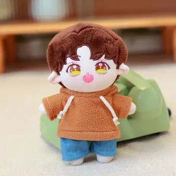 20 см кукольный наряд с капюшоном для детей мягкая одежда 7,87 дюйма съемная одежда коричневый