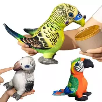 20 см милая имитация попугая плюшевая кукла реалистичные красочные стоящие птицы плюшевая игрушка домашний декор подарок на день рождения для мальчиков и девочек about 20cm