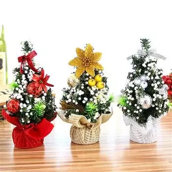 20 см Мини Рождественское украшение елка фестиваль настольное украшение Маленькое елочное украшение для праздничной вечеринки для дома Новый год Other красный