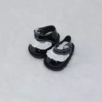 20 см Мини Туфли Кружева Клейкие Туфли Мини Кукольные Туфли Детские Игрушки чёрный