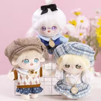 20 см плюшевая хлопковая кукла идол, мягкая фигурка суперзвезды, плюшевая кукла авокадо, детская кукла с толстым телом, можно менять одежду, детский подарок without skeleton