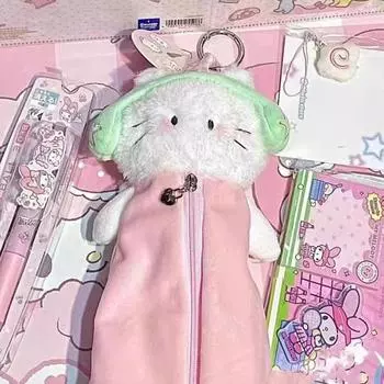 20 см плюшевая мультяшная сумочка с милым рисунком Captybara, сумка для ручек, школьные принадлежности, милая розовая сумка для хранения