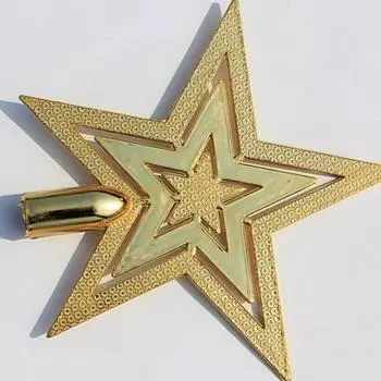 20 см Рождественская елка Верхняя звезда Пять звезд Рождественская елка Украшение Верхняя звезда Золотая Верхняя звезда Рождественская елка Подвесные украшения