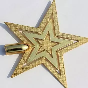 20 см Рождественская елка Верхняя звезда Пять звезд Рождественская елка Украшение Верхняя звезда Золотая Верхняя звезда Рождественская елка Подвесные украшения