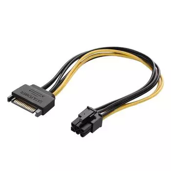 20 см SATA 15-контактный на 6-контактный PCI Express видеокарта Sata кабель питания