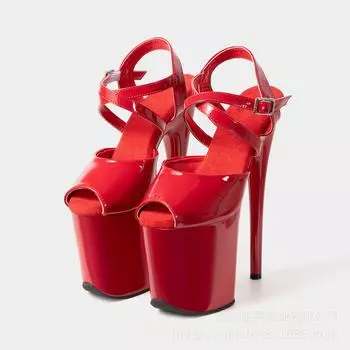 20 см сексуальные женские босоножки на высоком каблуке для танца на пилоне 10 см водонепроницаемая платформа летние супер высокие босоножки модель подиумная обувь больших размеров 35
