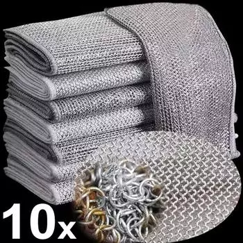 20 см тряпки для посуды из стальной проволоки, двухслойные антипригарные тряпки для утюга с маслом, кухонная кастрюля, тряпка для чистки посуды, тряпки для мытья посуды, тряпки для посуды