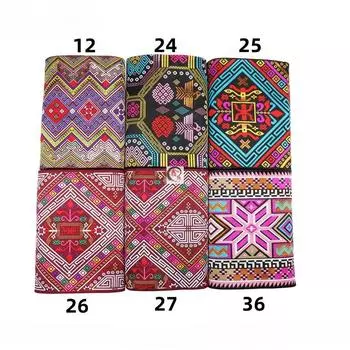 20 см x 700 см вышитые кружевные аксессуары хмонг народности мяо одежда лента парча узор настольный флаг настенная ткань 7M